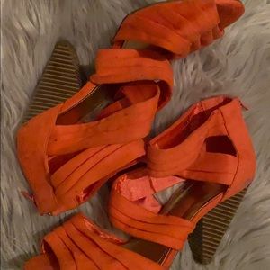 H&M heel sandals peachy color